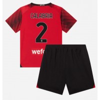 Dětský Fotbalový dres AC Milan Davide Calabria #2 2023-24 Domácí Krátký Rukáv (+ trenýrky)